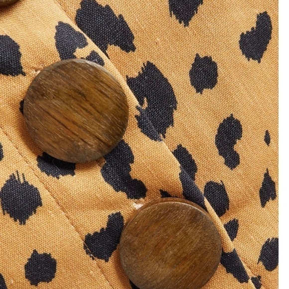 Nicholas Shirt NWT Leopard Tencil Crop Top in Amber New 2 - Picture 3 of 12